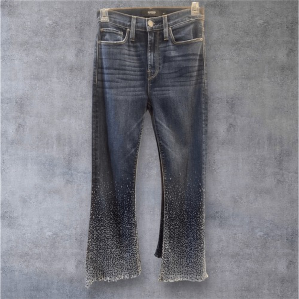 Hudson Holly High Rise Crop Flare Cotton Blend Jeans 25 NWT